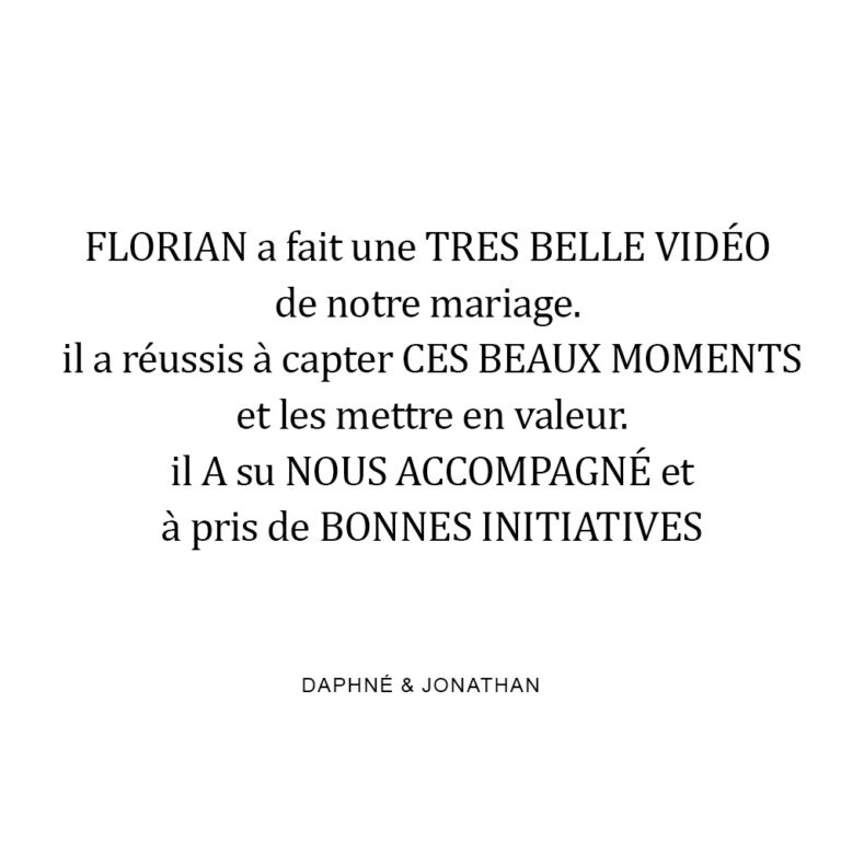 Avis Mariage D&J